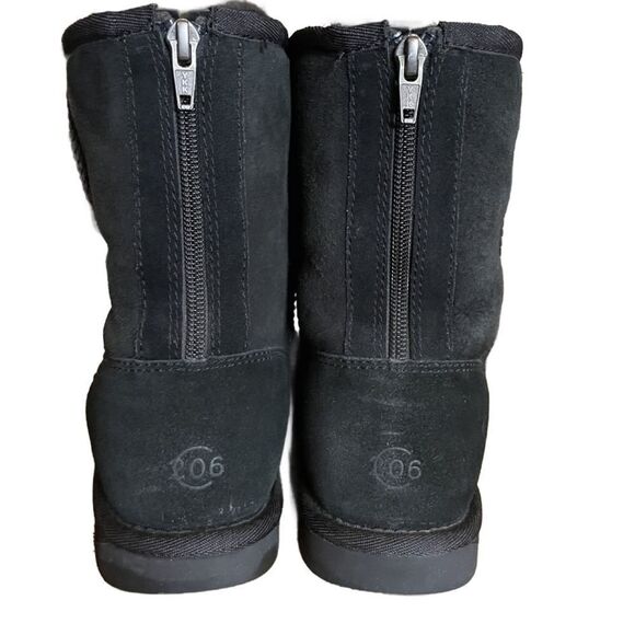 206 Collective Black Suede Leather Fur Lined Winter Boots (Size: 7) - Picture 6 of 12